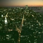 new-york-Blick vom Empire State Building zum WTC 1988