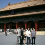 Peking-Kaiserpalast obligatorisches Familienfoto 2000