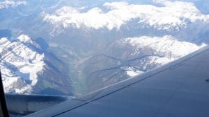 kotor-Heimflug Alpen