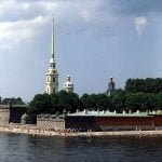 Leningrad-Peter-Paul-festung mit Strand