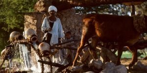 Ägypten Wasserrad mit Tonkrügen