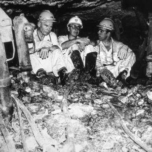 Südafrika Goldmine unter Tage 1980
